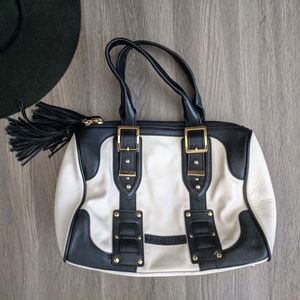 Bcbg Max Azria Leather Black and White Handbag